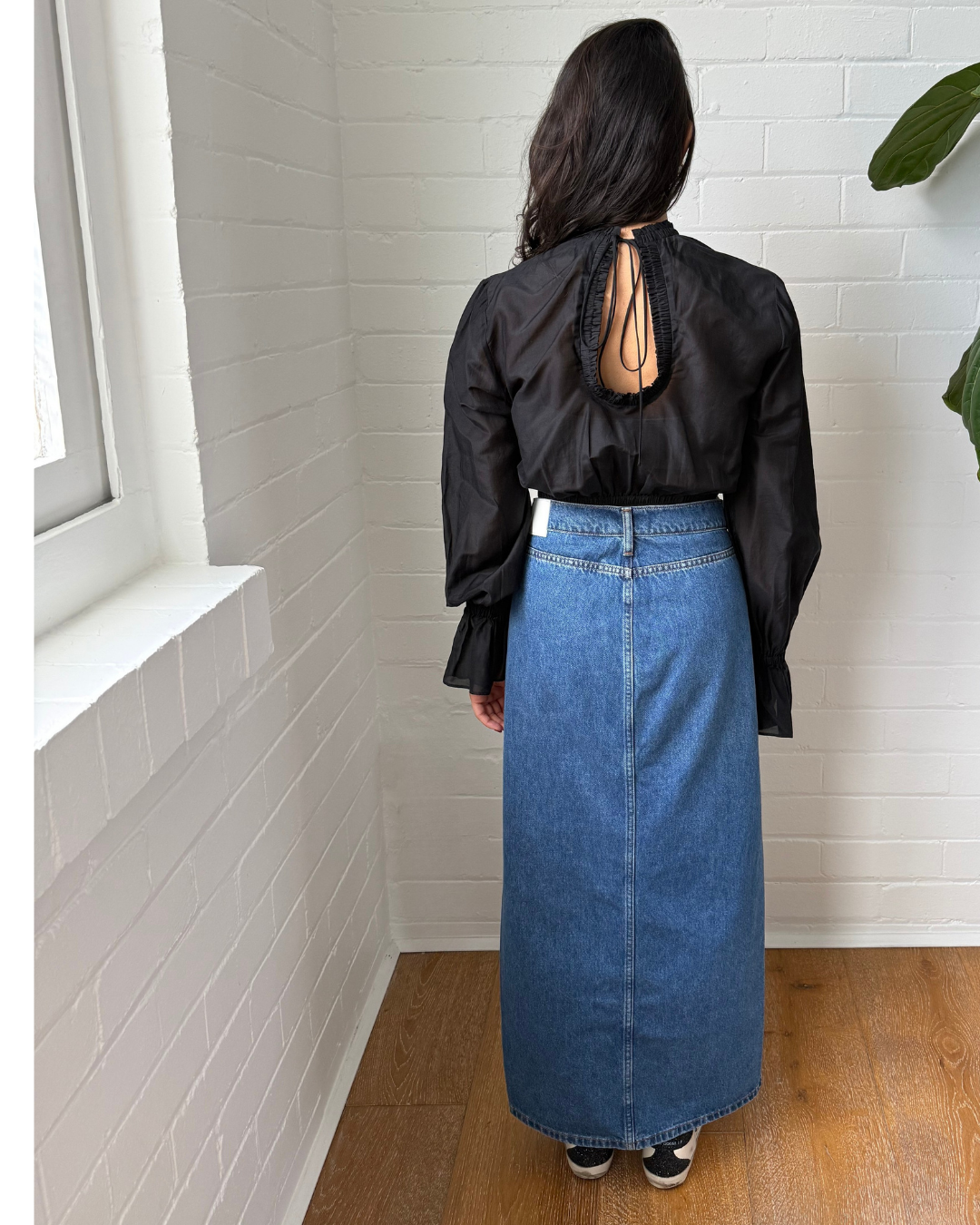 St Agni Denim Split Skirt- Size 29 (AU 11)