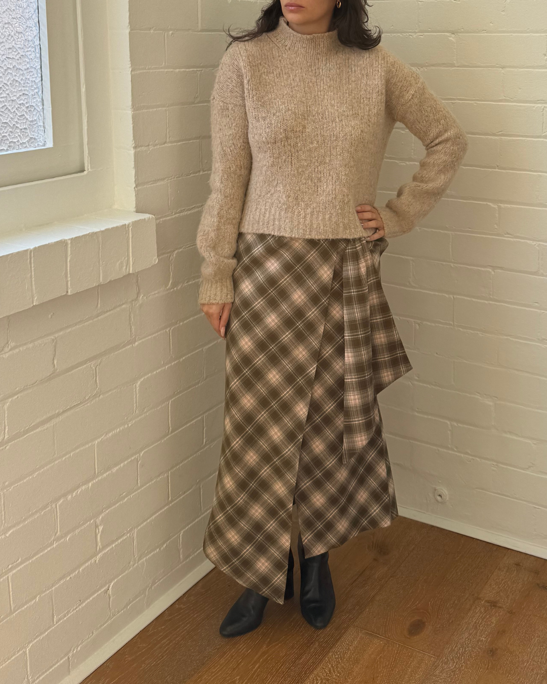 Country Road Alpaca Blend High Neck Knit  - Size Small