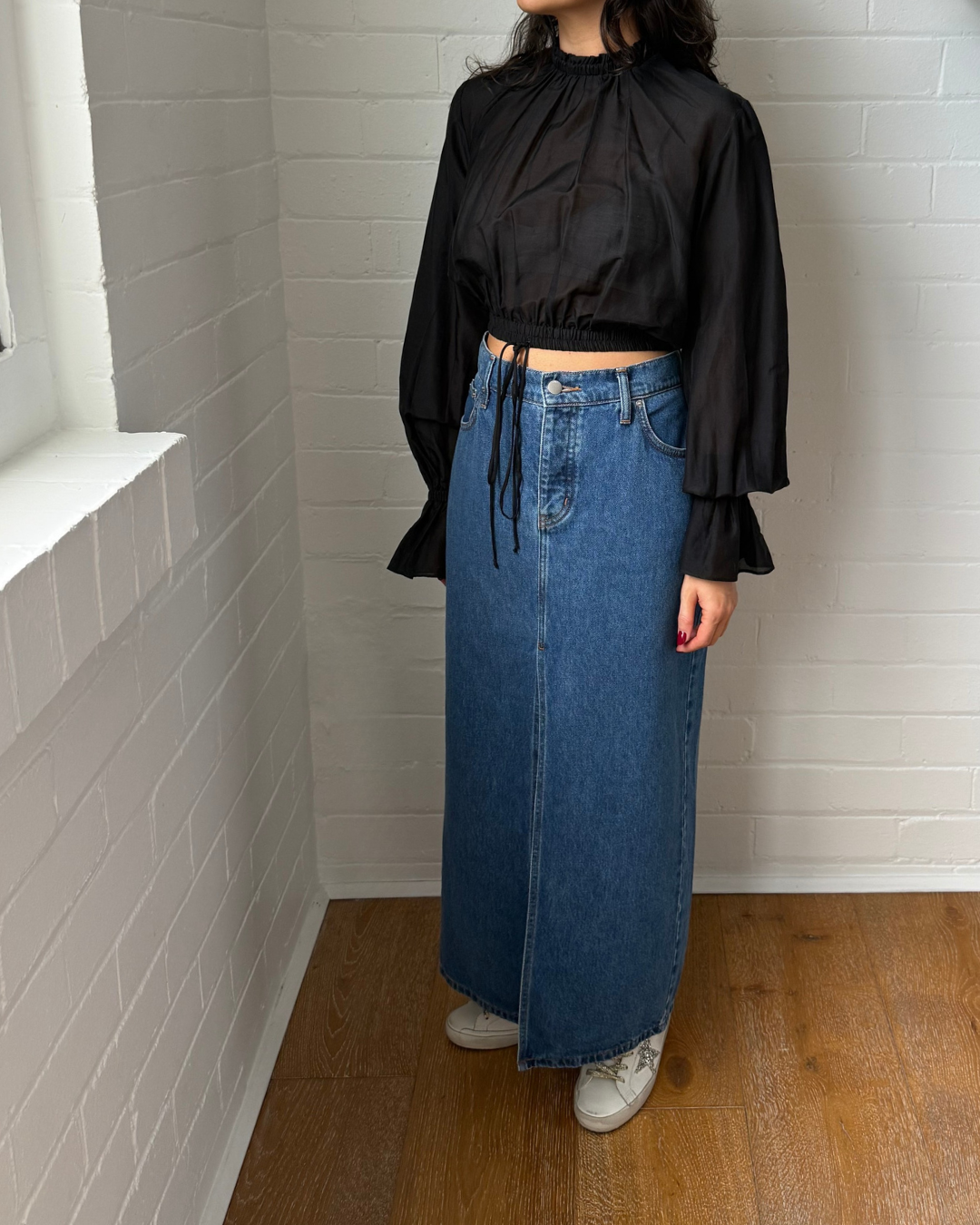 St Agni Denim Split Skirt- Size 29 (AU 11)