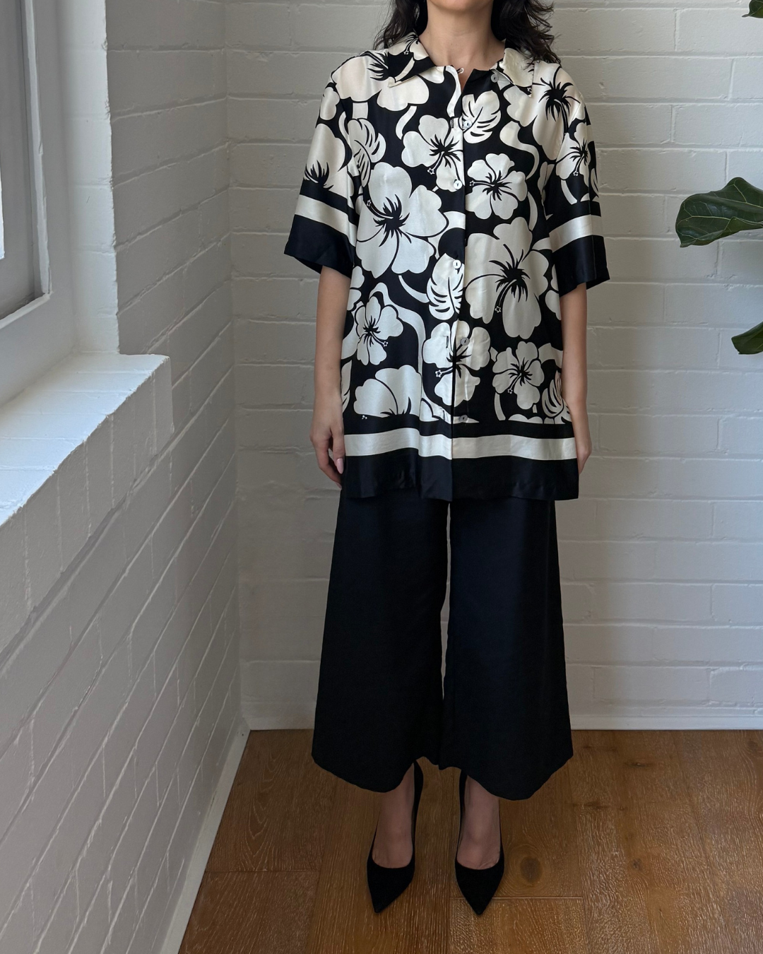 Hansen & Gretel Esme Shirt Tropical Ink - Size Small