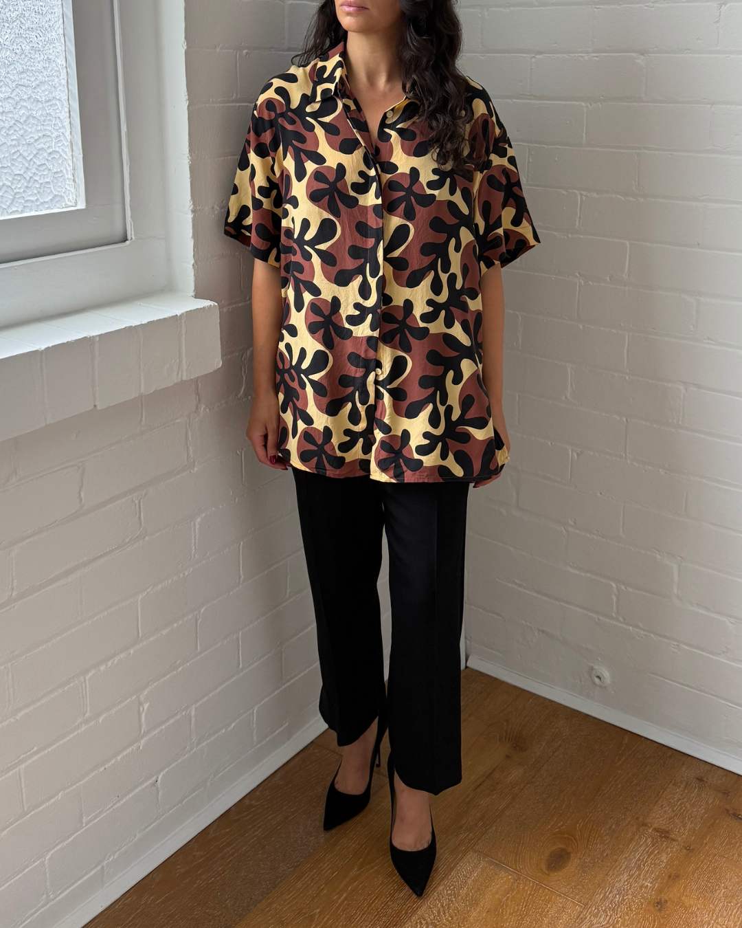 Matteau Silk Printed Shirt - Size 3 (AU 10)