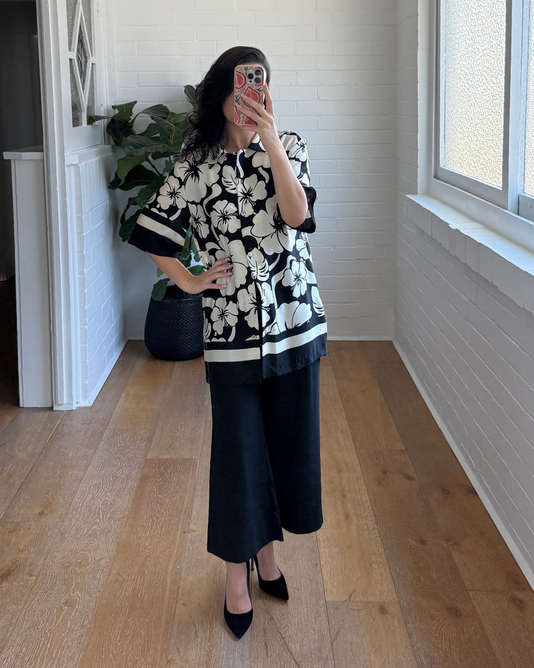Hansen & Gretel Esme Shirt Tropical Ink - Size Small