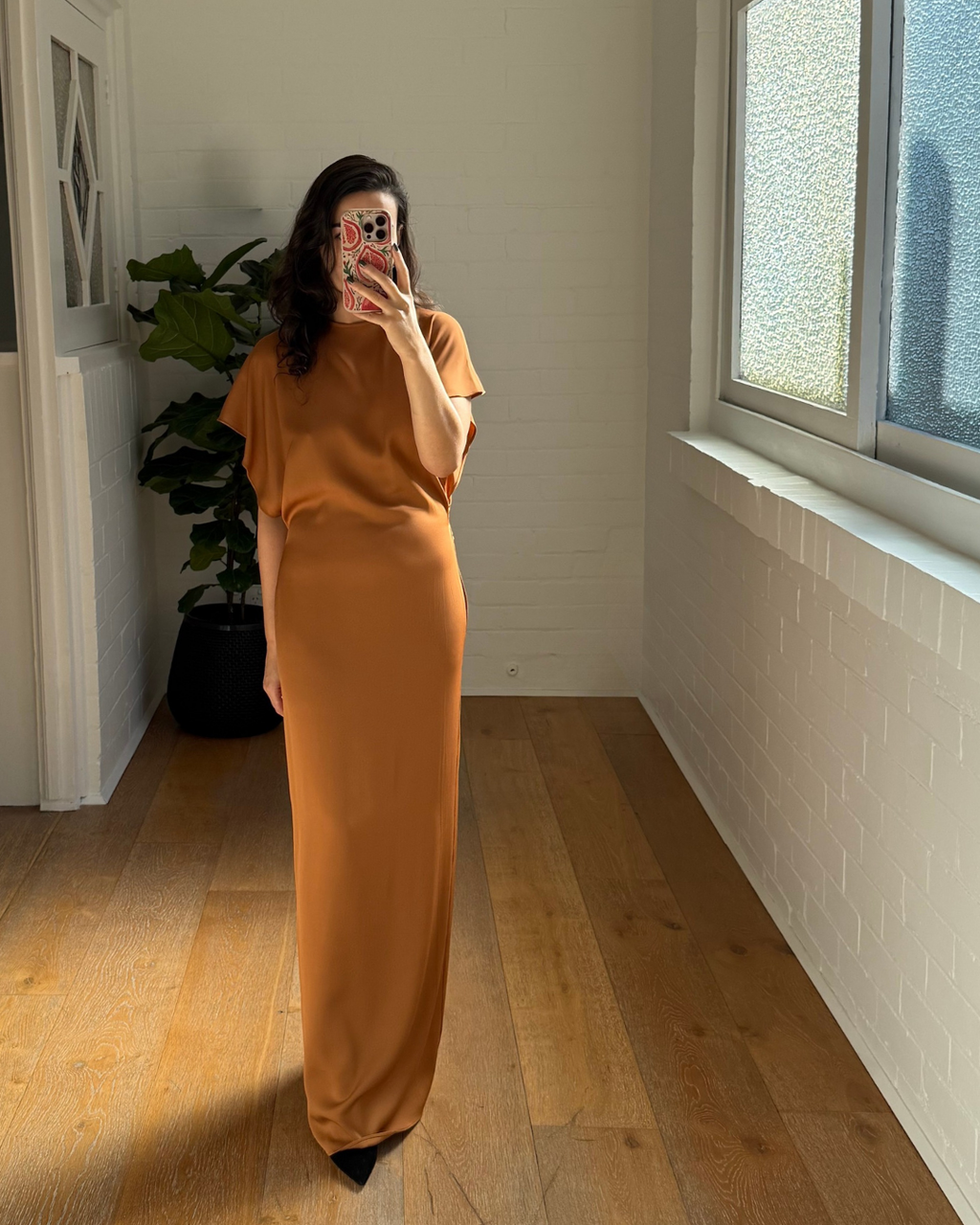 Christopher Esber Natural Faille Knot Back Aulenti Dress - Size 12