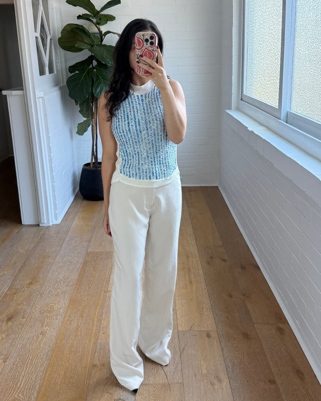 Phillip Lim Crochet Textured Knit Tank - Size XS