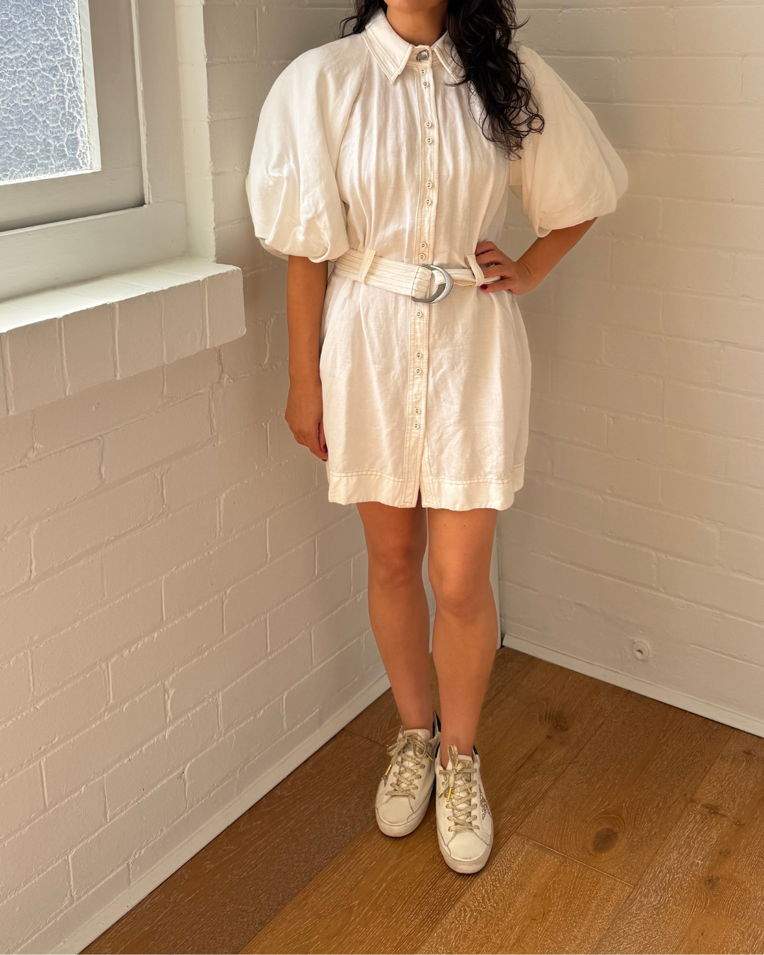 Aje Camille Ivory Shirt Dress - Size 8