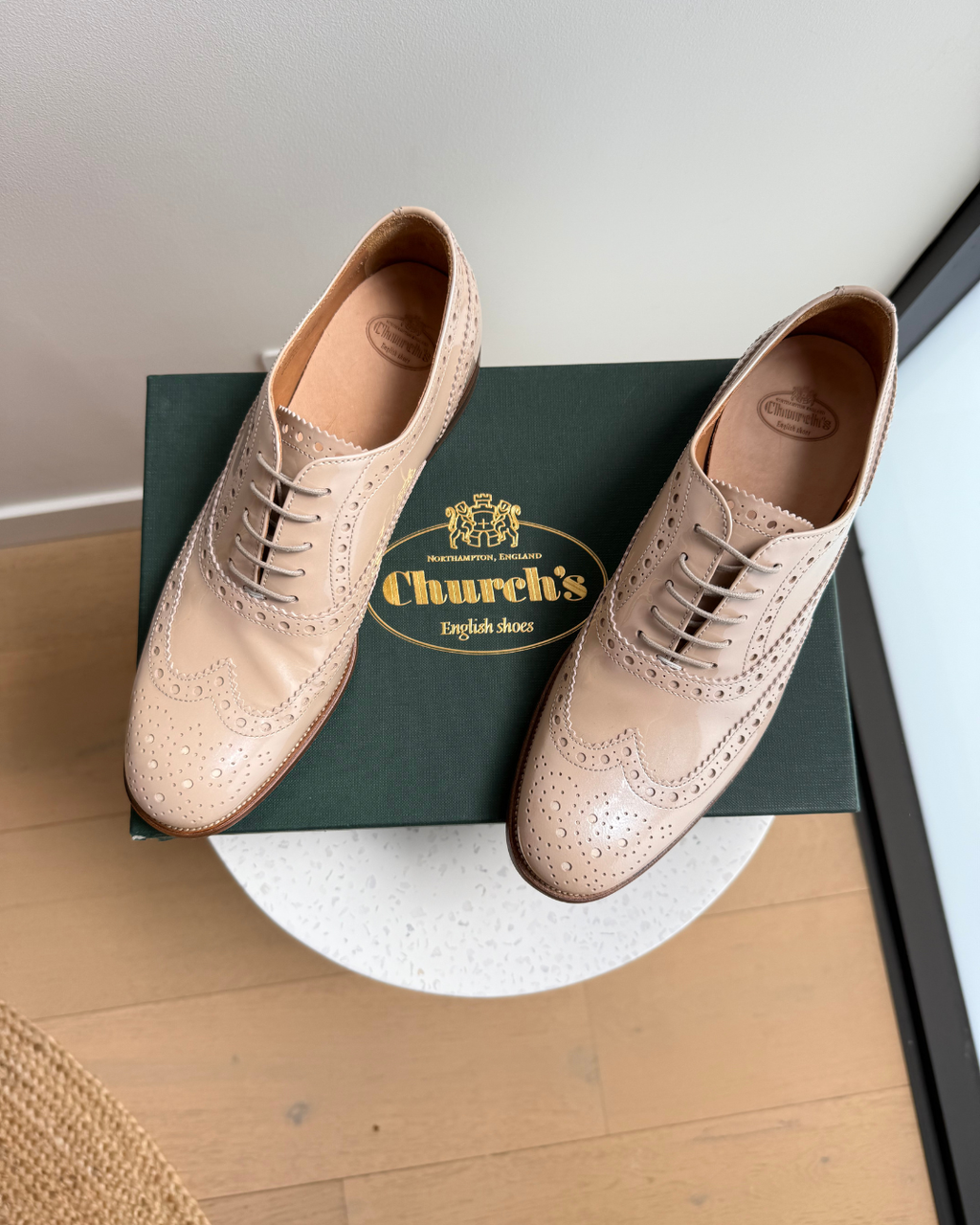 Church's Burwood Polished Fume Oxford Brogue - Size 36.5