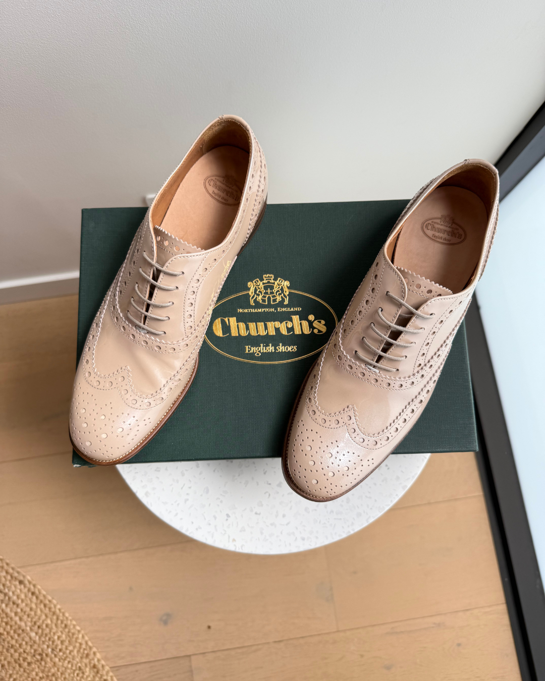 Church's Burwood Polished Fume Oxford Brogue - Size 36.5