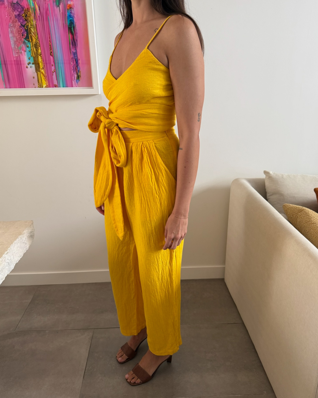 Mara Hoffman Davinia Wrap Top & Audre Pant Set - Size 6-8