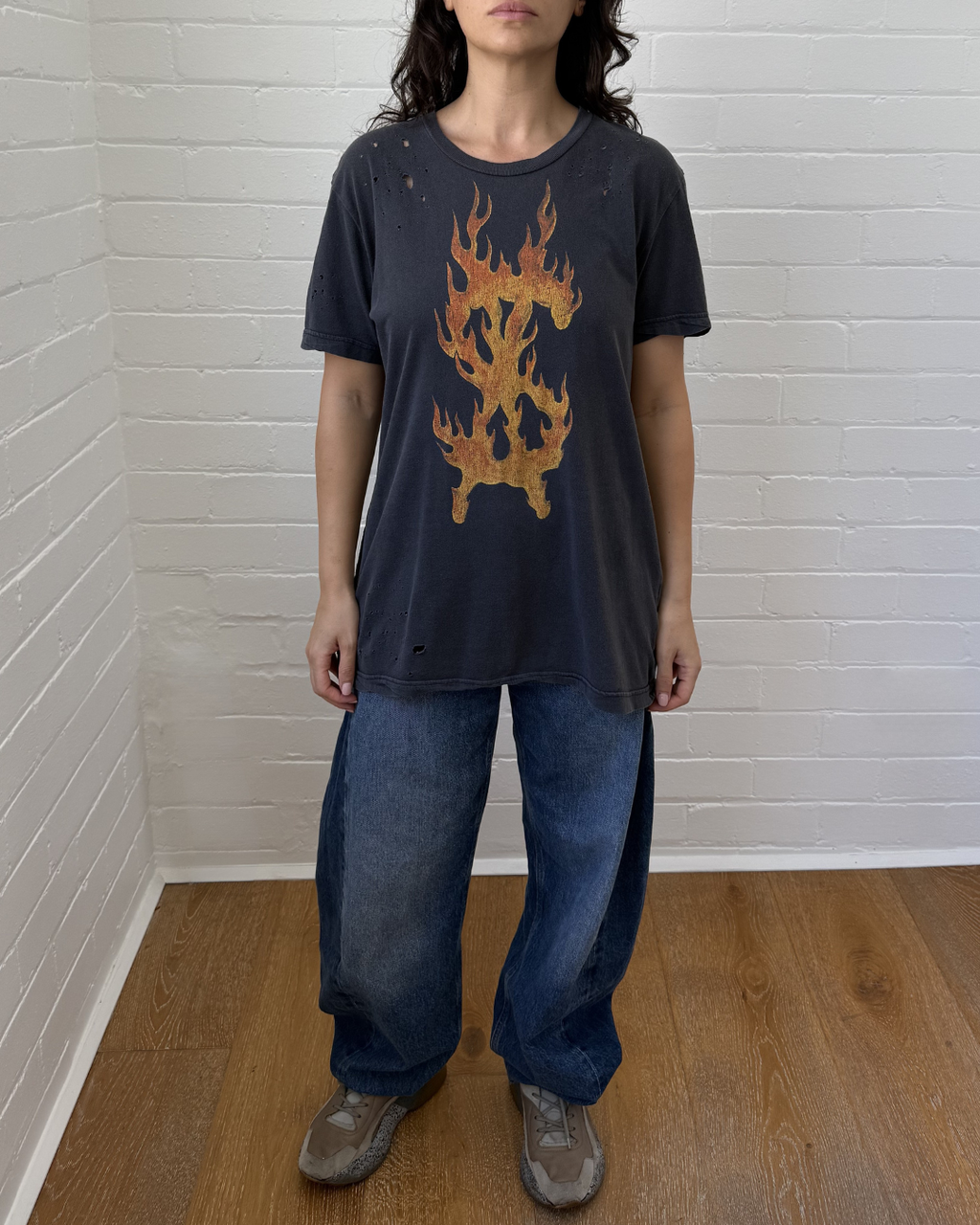 Ksubi X Travis Scott Flaming Dollar T-shirt - Size Small