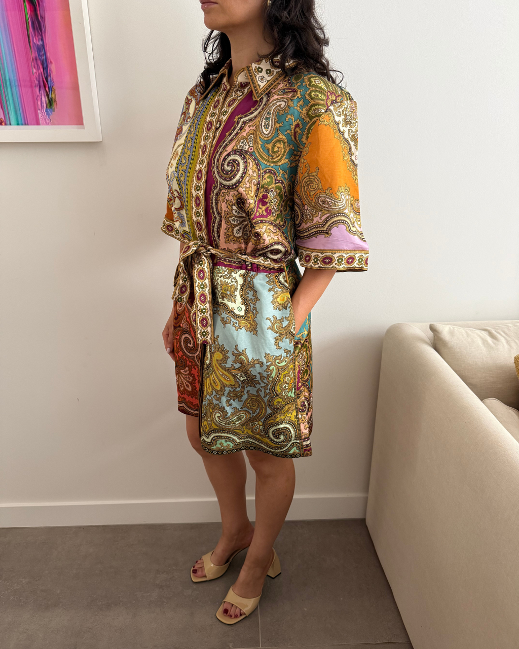 Alemais Clemenza Spliced Dress - Size 10