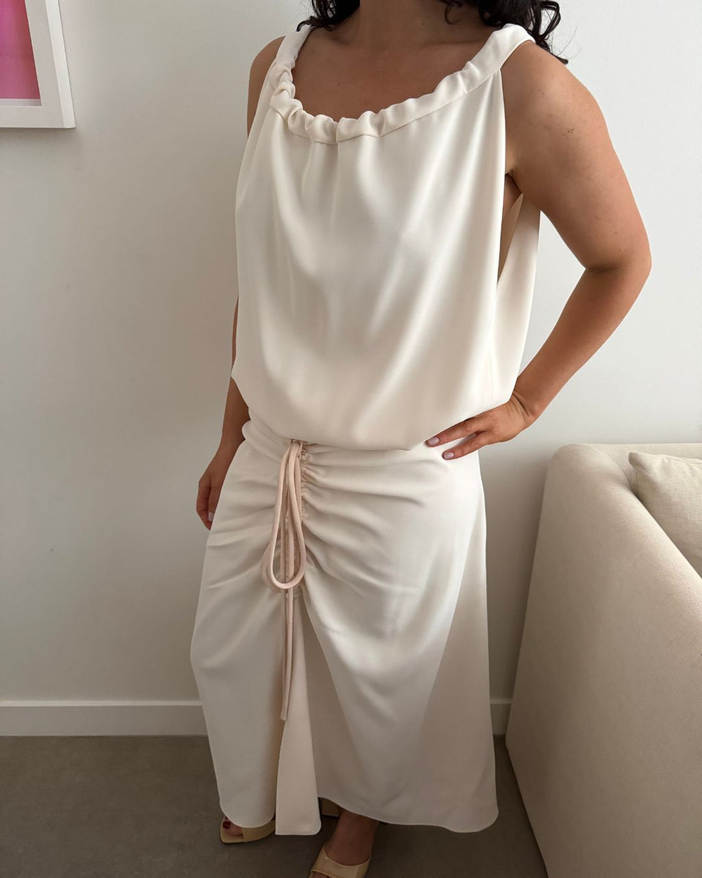 Bianca Spender Crepe Majorca Dress - Size 2 (AU 10)