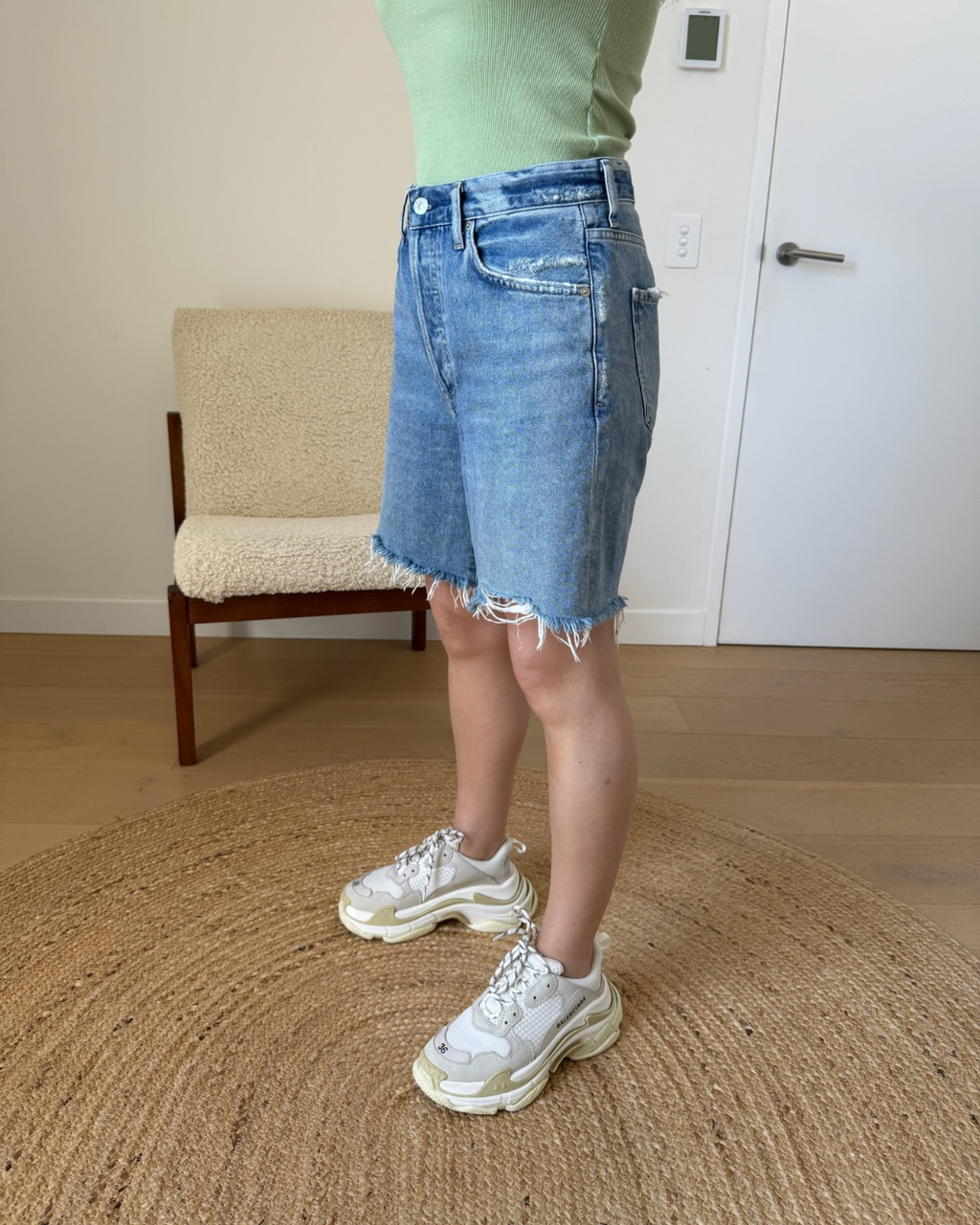 Citizens of Humanity Camilla Frayed Hem Denim Shorts - Size 26