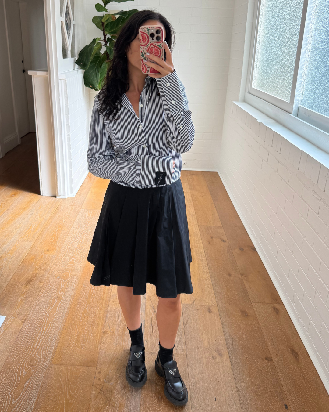 Cue Black Midi Skirt - Size 8