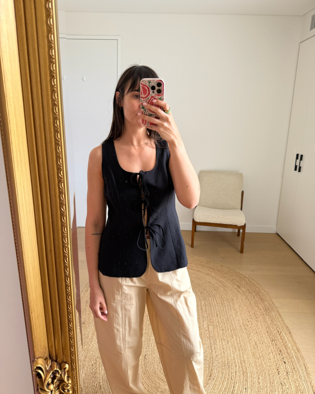 Aligne Lupin Linen Tie Waistcoat - Size 8