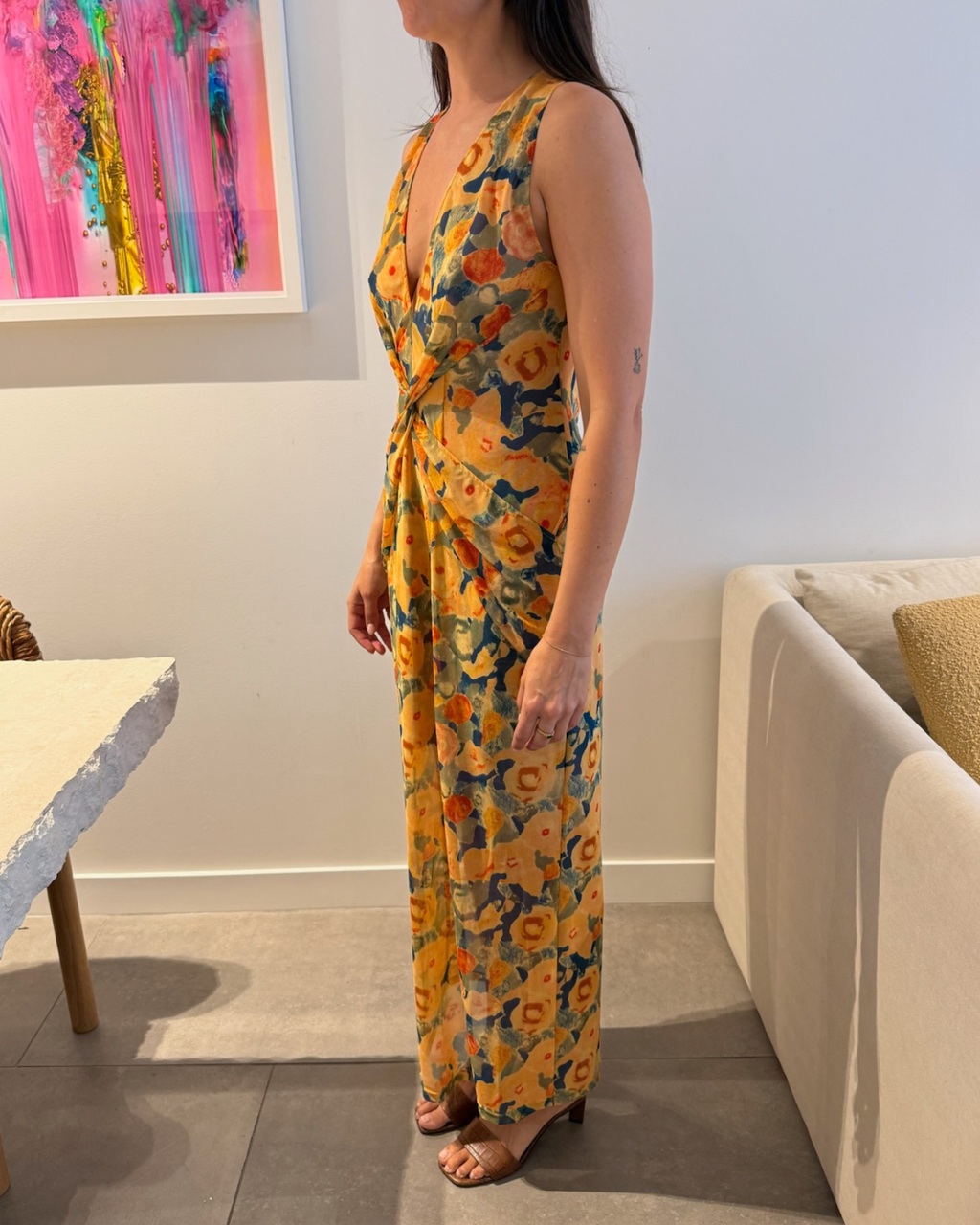 One Fell Swoop Phoenix Stretch Dress Wild Bloom - Size 12