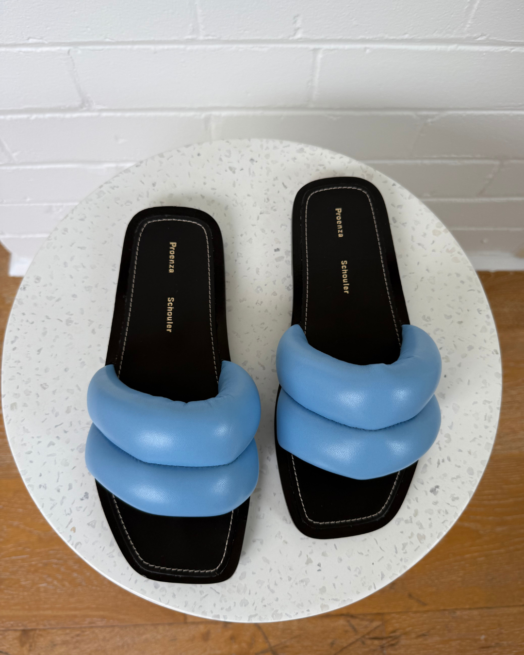 Proenza Schouler Puffy Quilted Leather Slides - Size 38