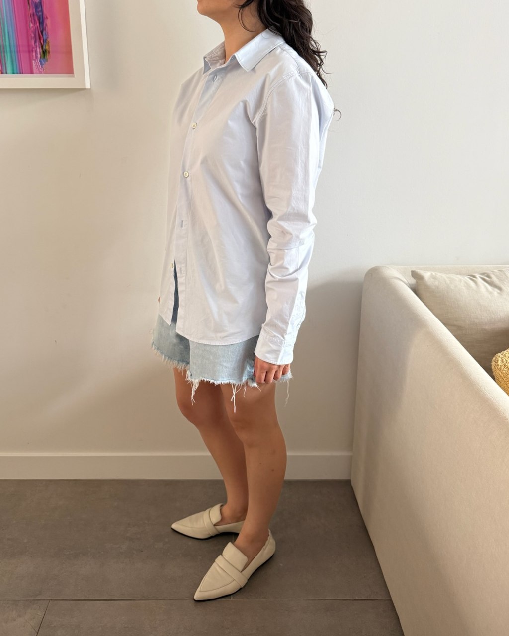 A.P.C Long Sleeve Shirt Blue - Size XS