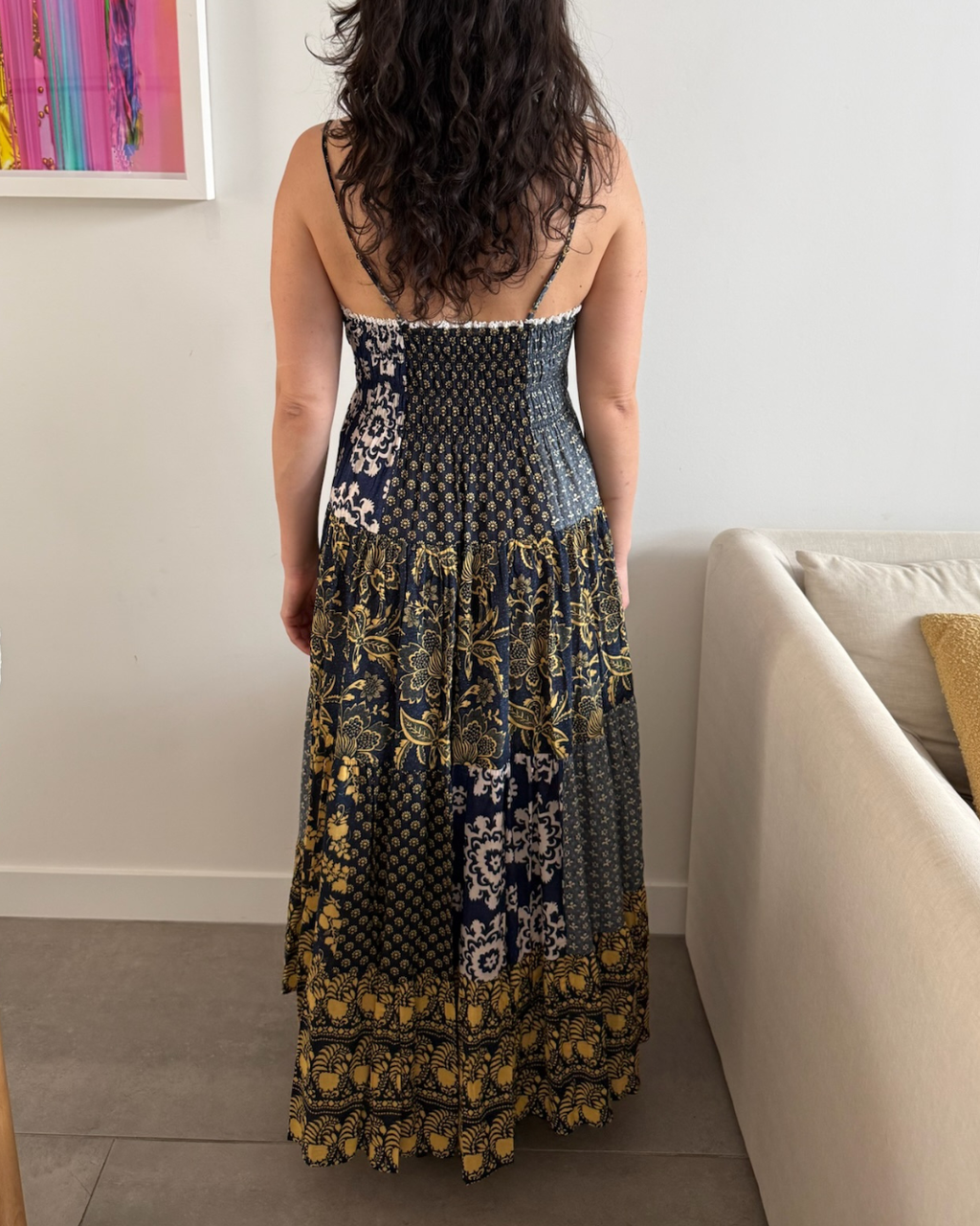 Boteh Florimonde Tiered Maxi Dress - Size 1 (AU 8)