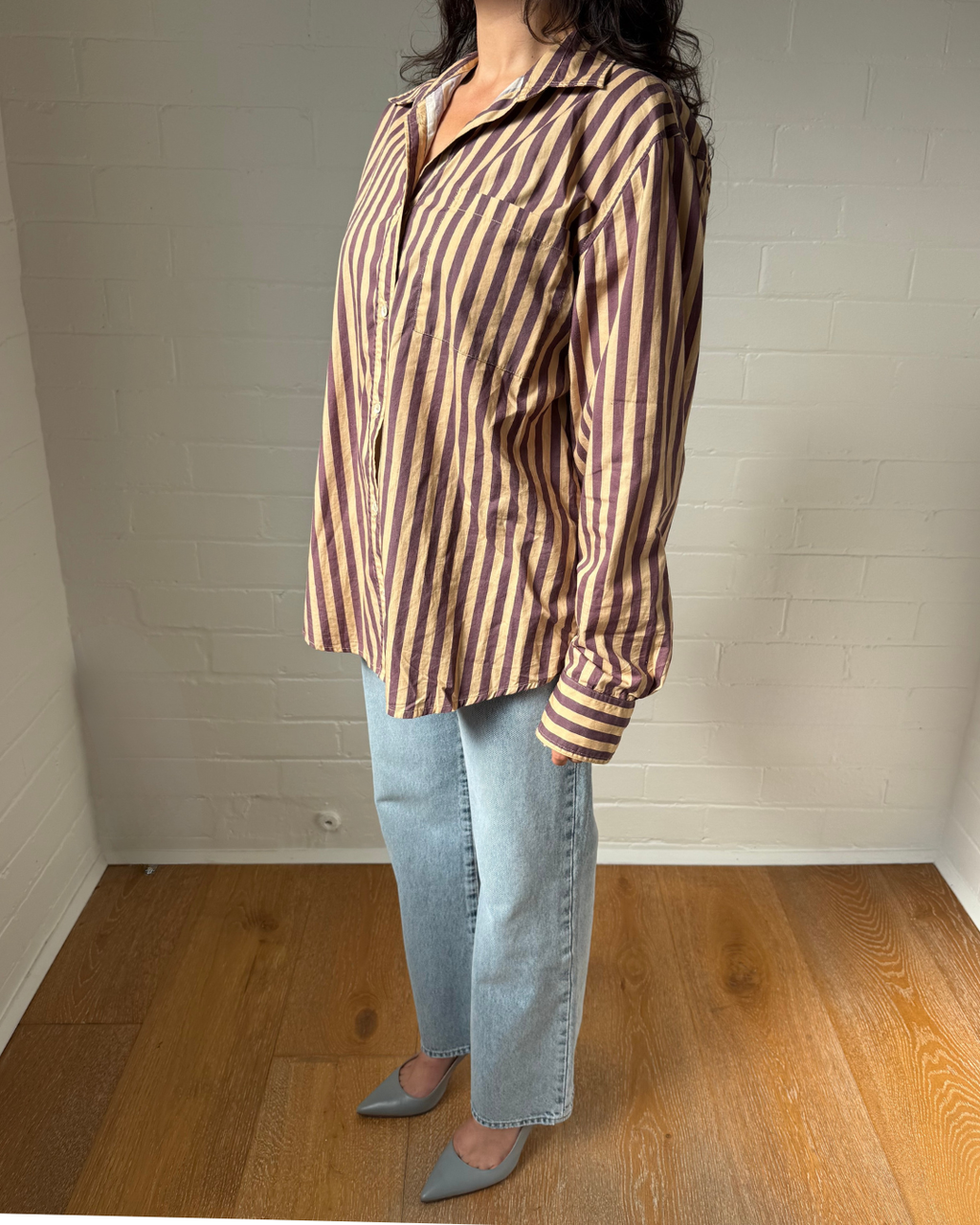 Venroy Striped Shirt - Size Small