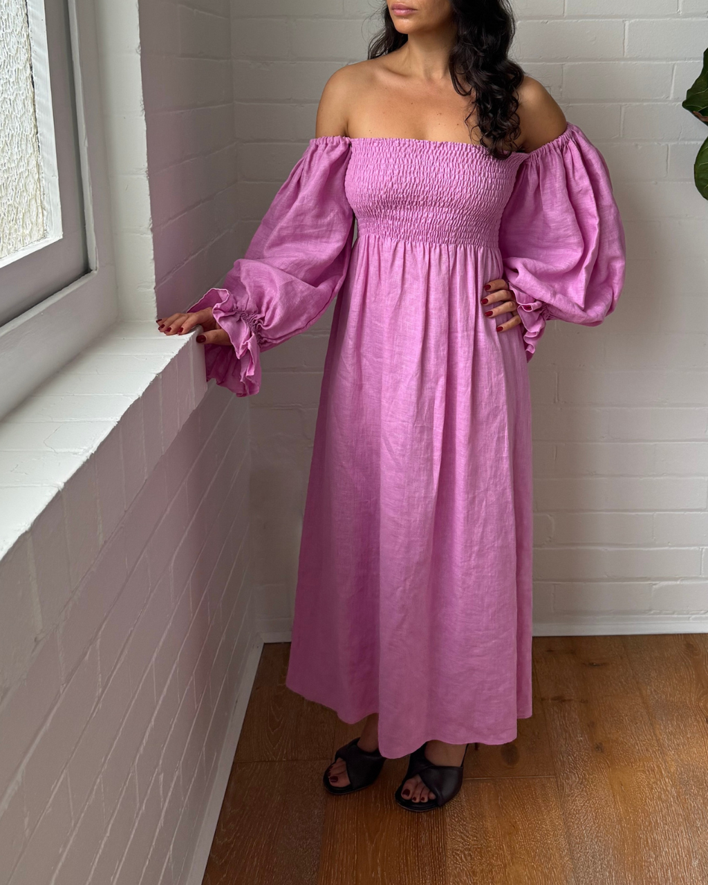 Sleeper Atlanta Linen Dress- Size Small