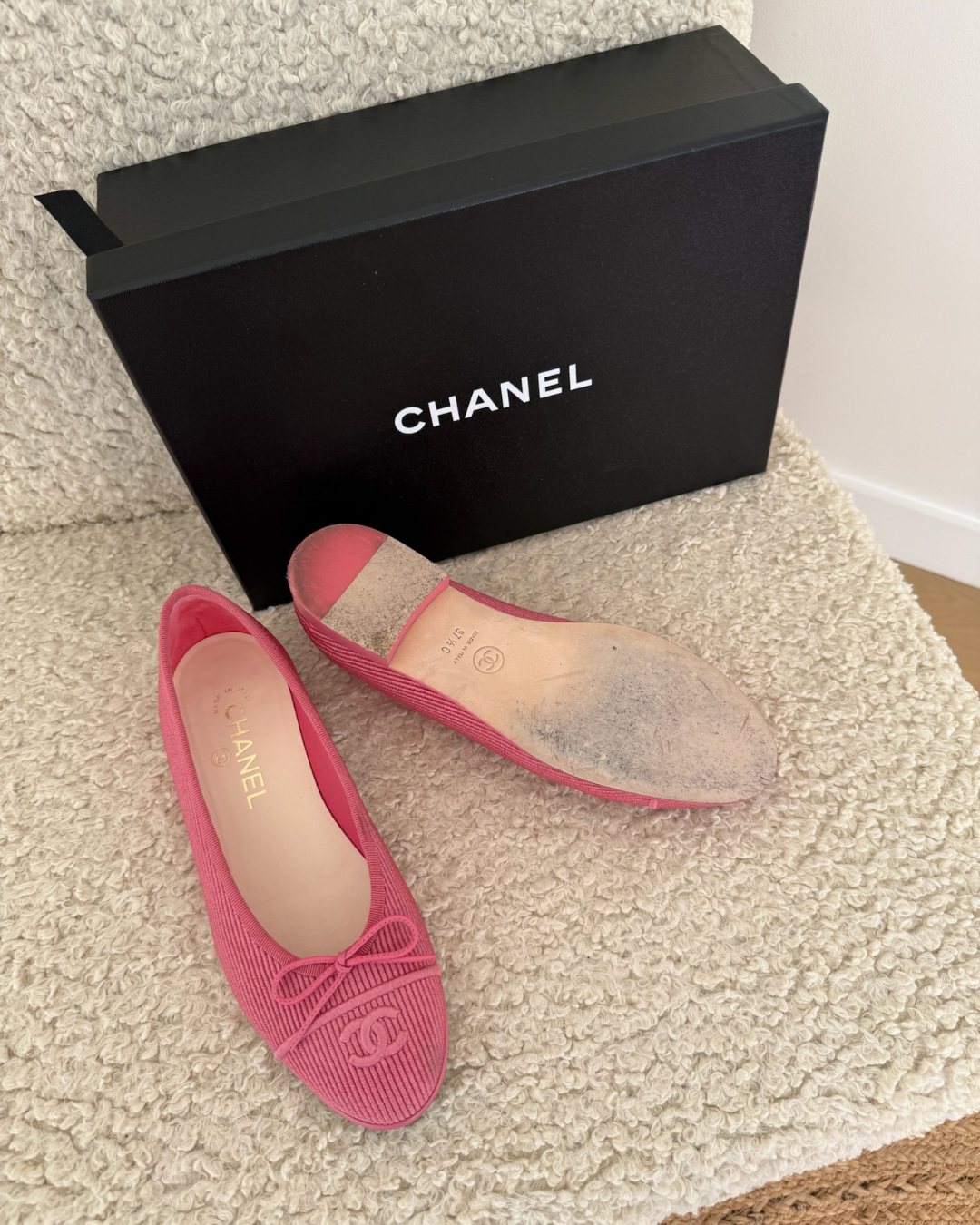 Chanel Cambon Ballerina Flats - Size 37.5