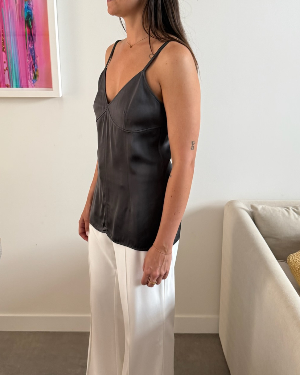 Toteme Crepe Cami Top - Size 38 (AU 10)