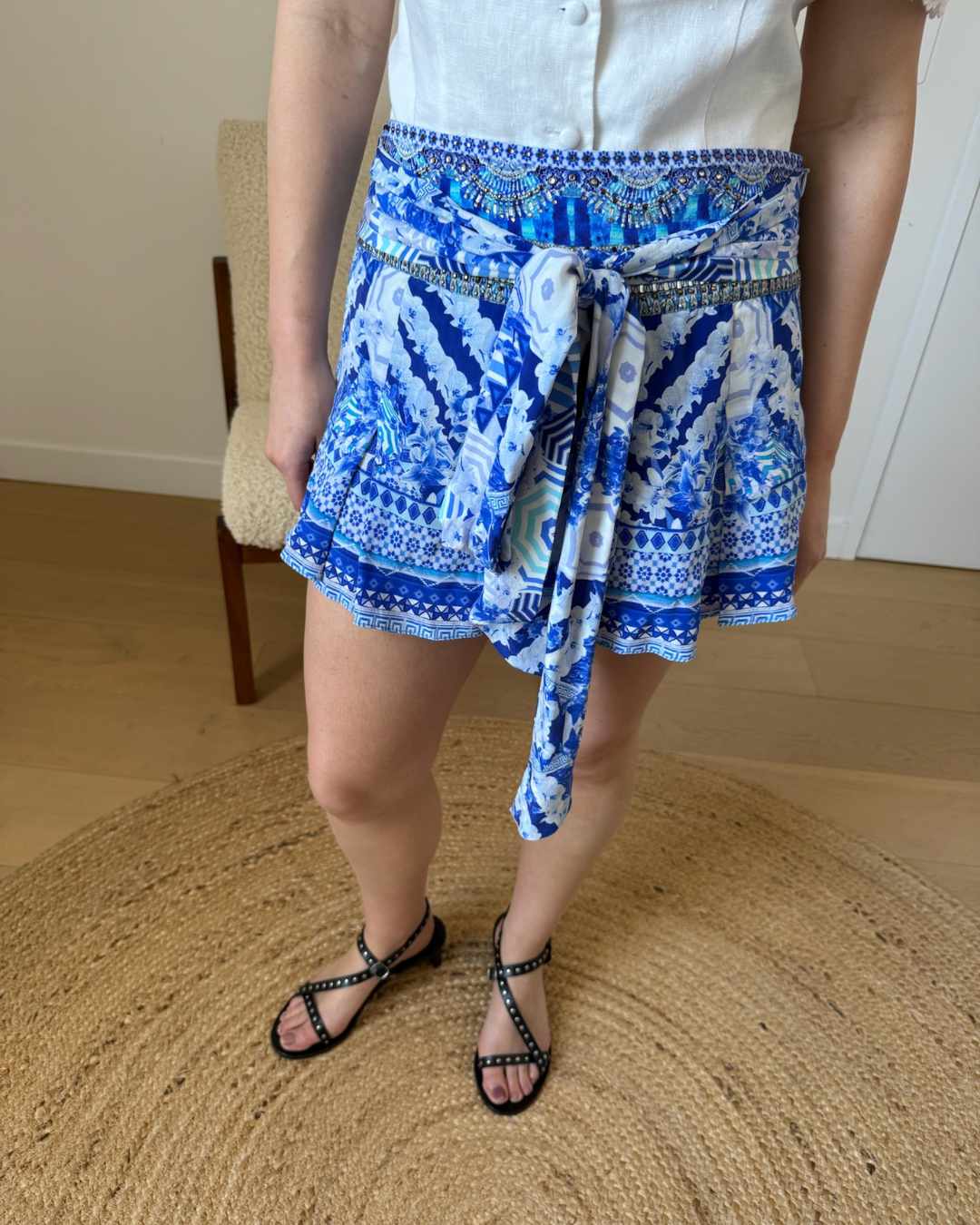 Camilla Waist Tie Short Throwing Shade - Size Small