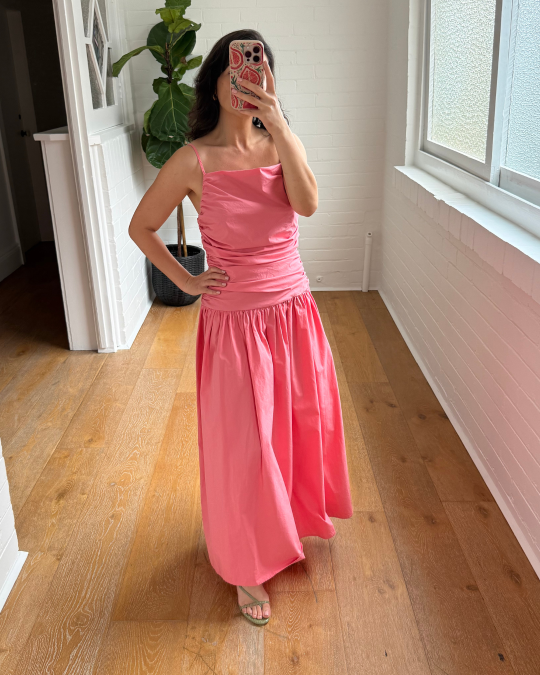 Pasduchas Roamer Ruched Midi Dress - Size 12