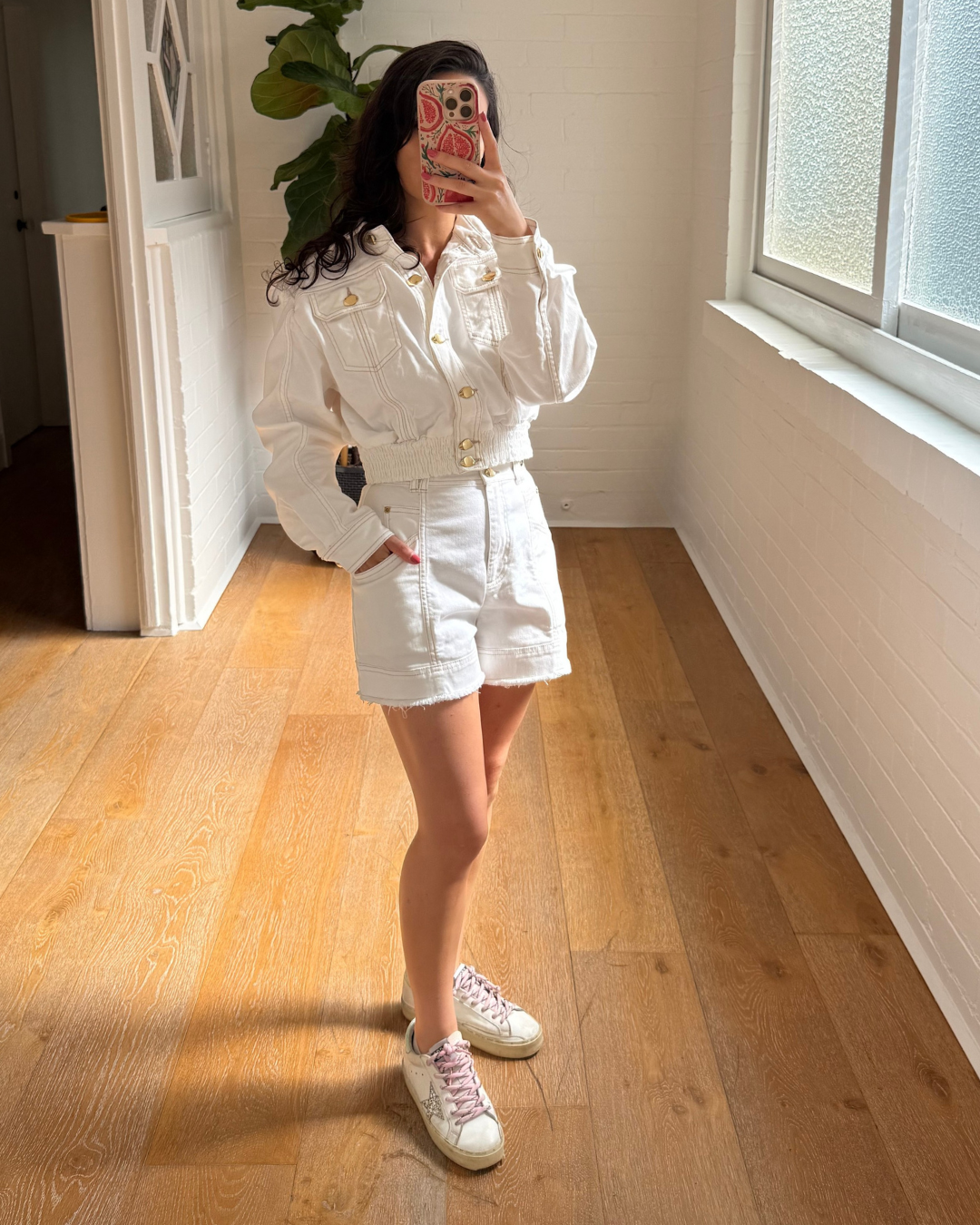Aje Camellia Denim Shorts - Size 6