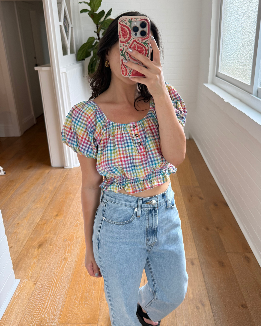 Caroline Constas Bardot Crop Top - Size Large