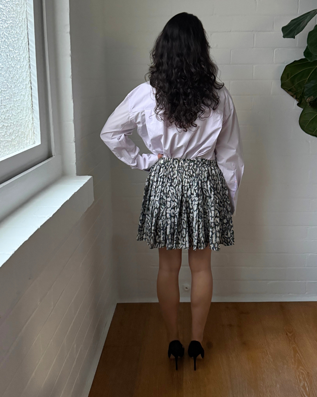 Life with Bird Pleated Silk Mini Skirt - Size 6