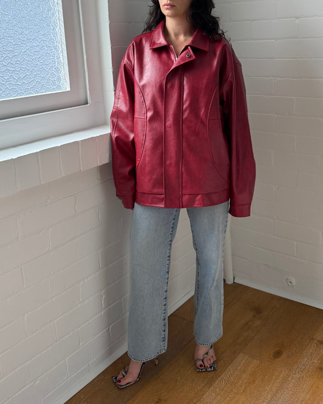 Aelfric Eden Faux Leather Jacket - Size Small