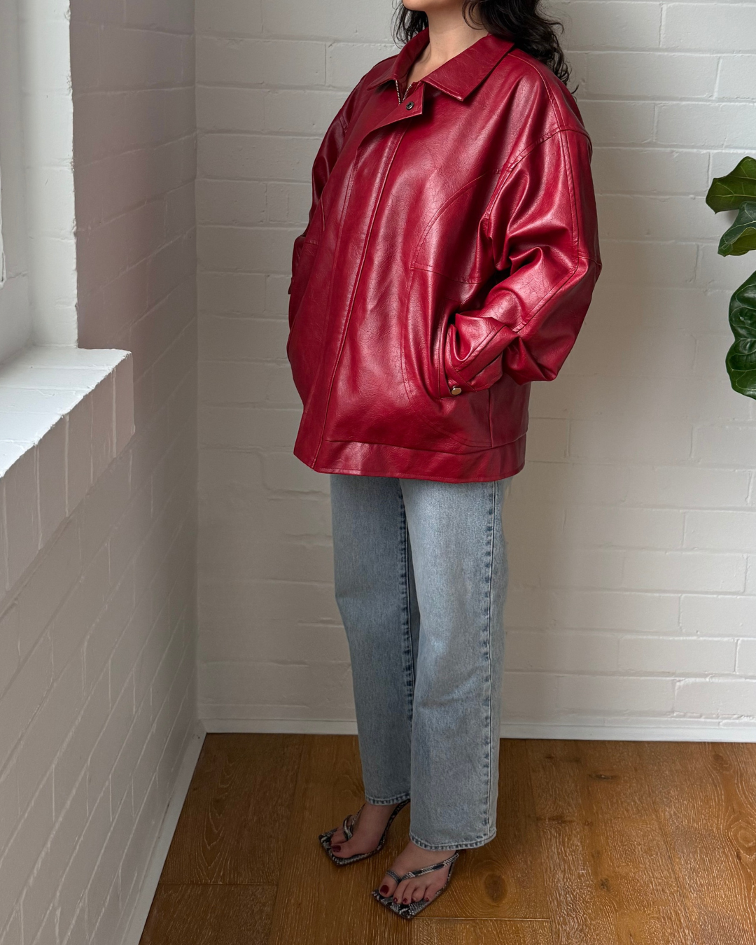 Aelfric Eden Faux Leather Jacket - Size Small
