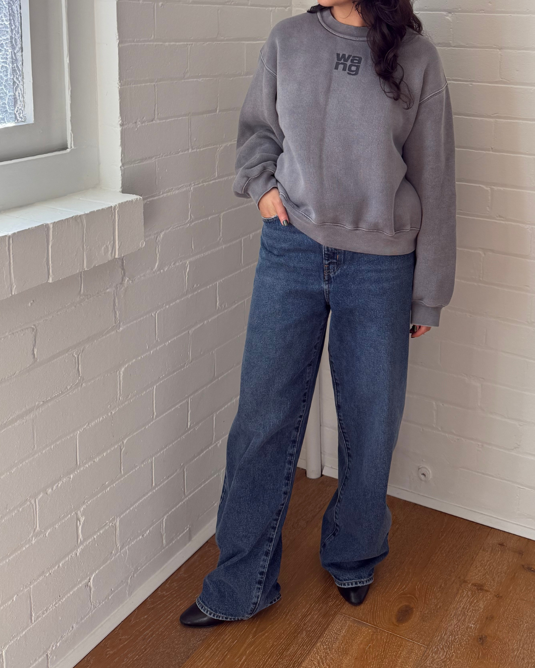 Alexander Wang Essential Terry Crew Sweatshirt - Size Small
