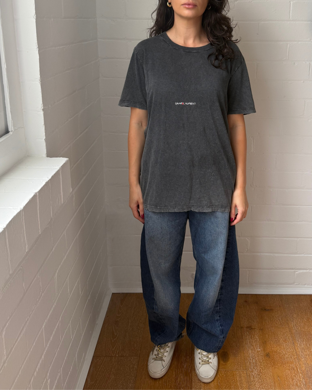 Saint Laurent Rive Gauche Destroyed T-shirt - Size XS Unisex