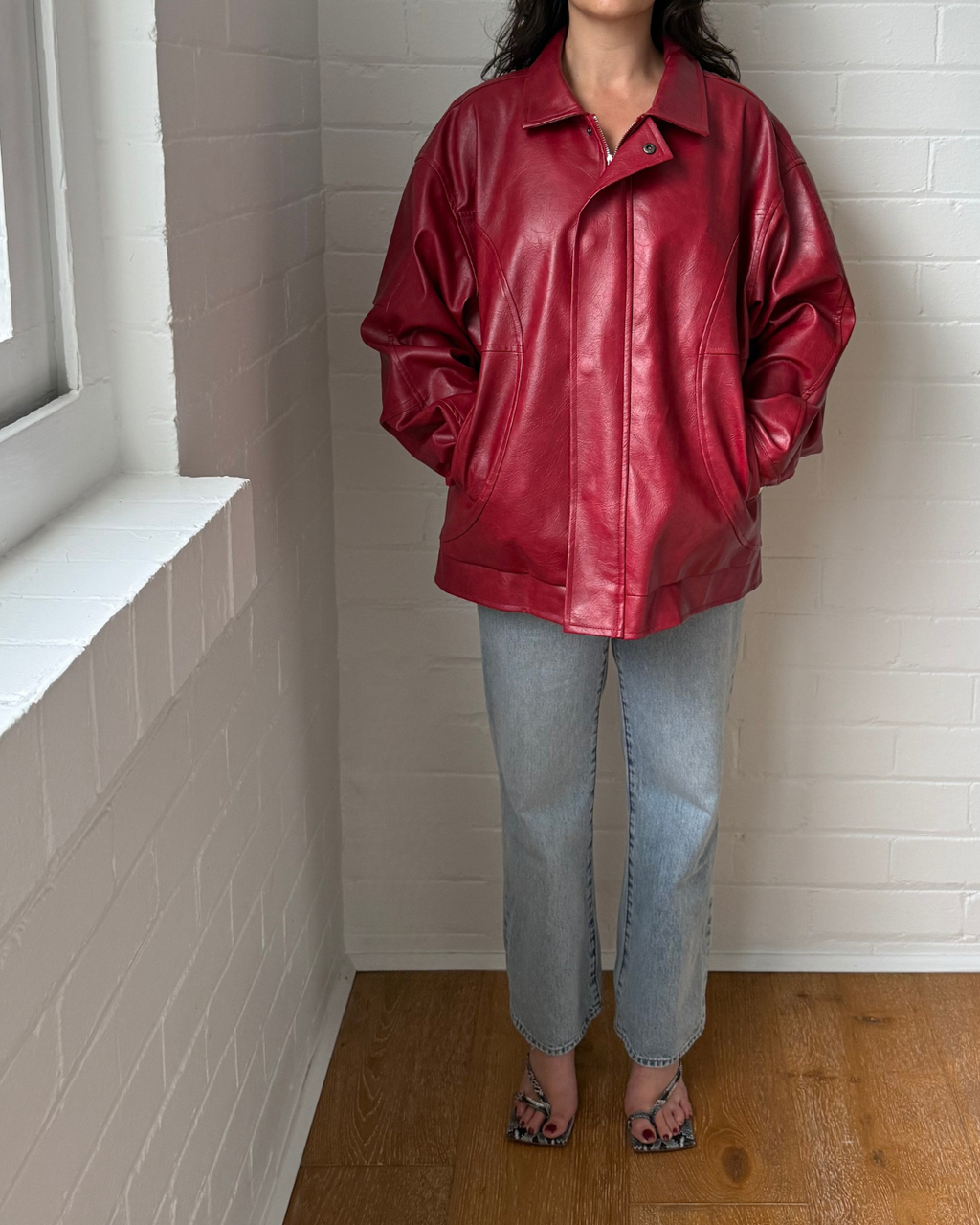 Aelfric Eden Faux Leather Jacket - Size Small