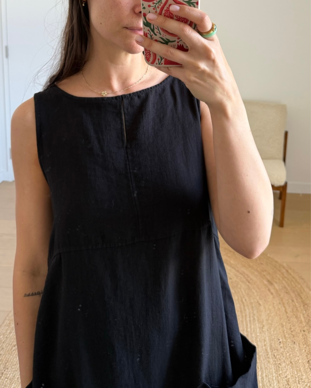 Eva Tralala Black Flowy Dress - Size 2 (AU 10-12)