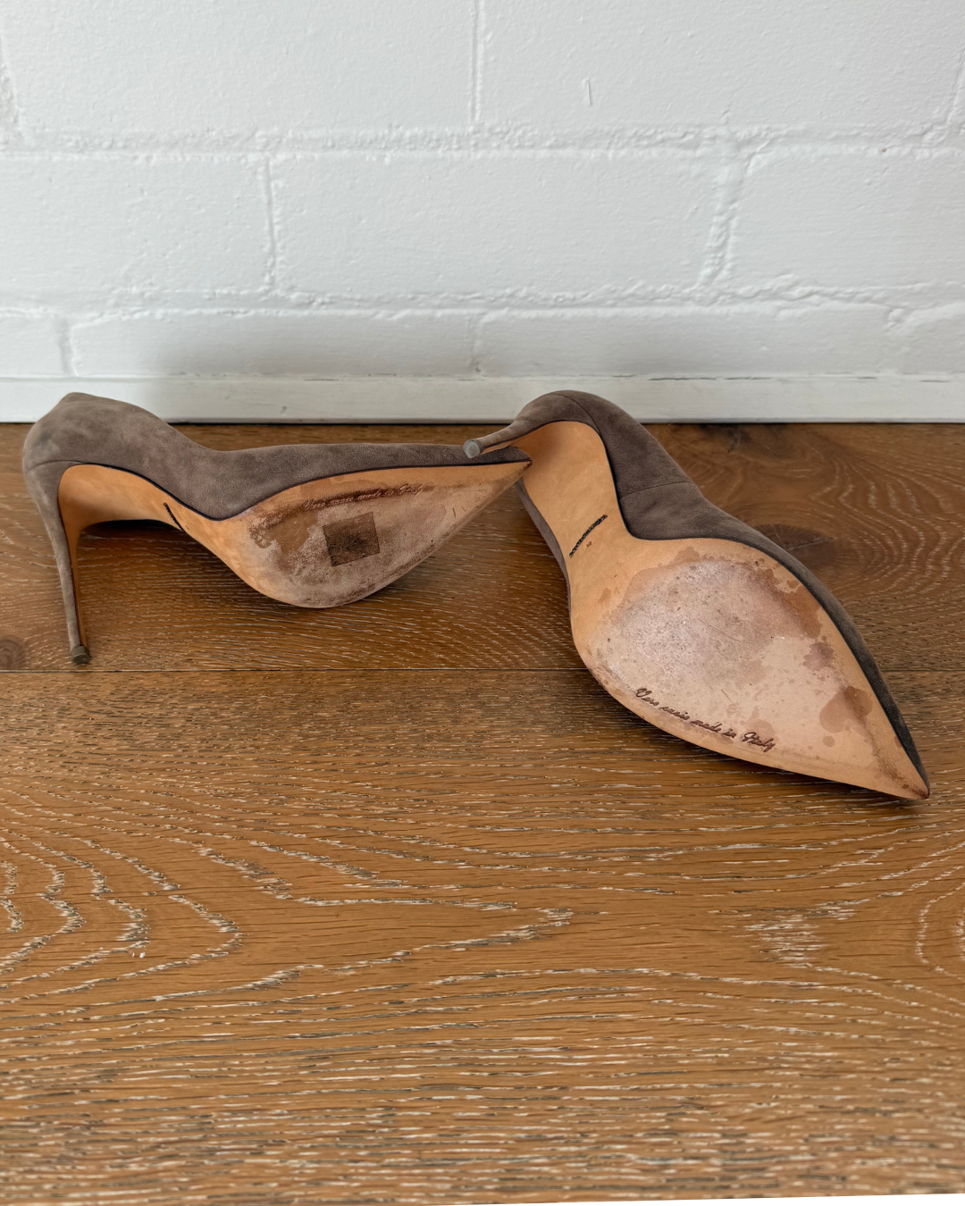Dolce & Gabbana Taupe Suede Pointed Pumps - Size 39