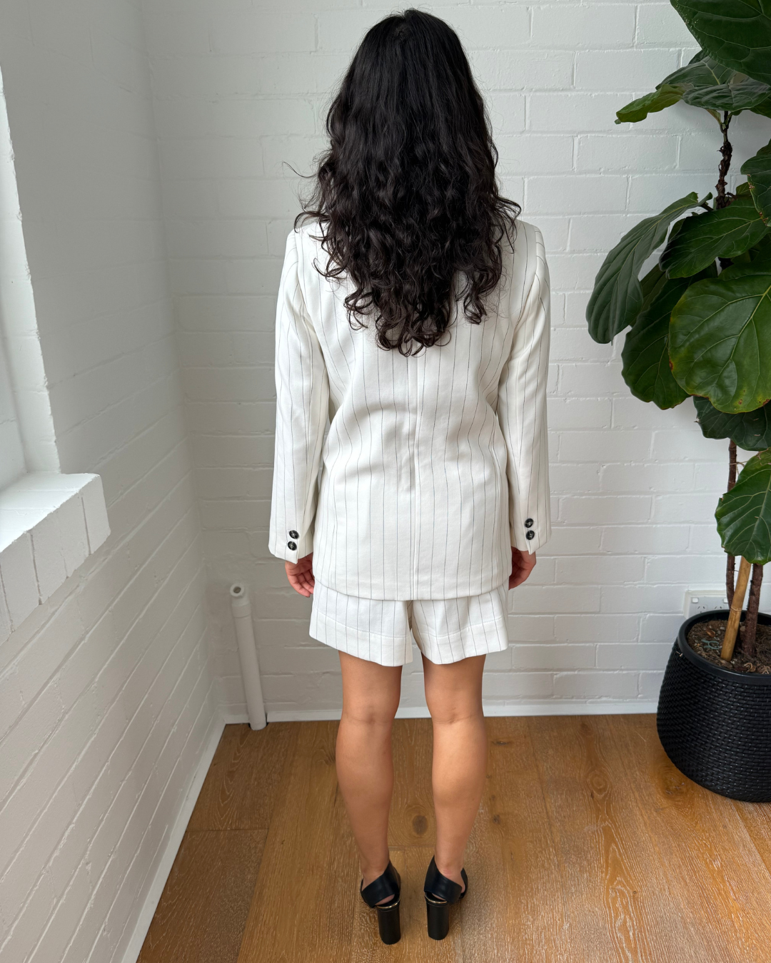 Ganni Pinstripe Suit Set - Size 34 (AU 6-8)