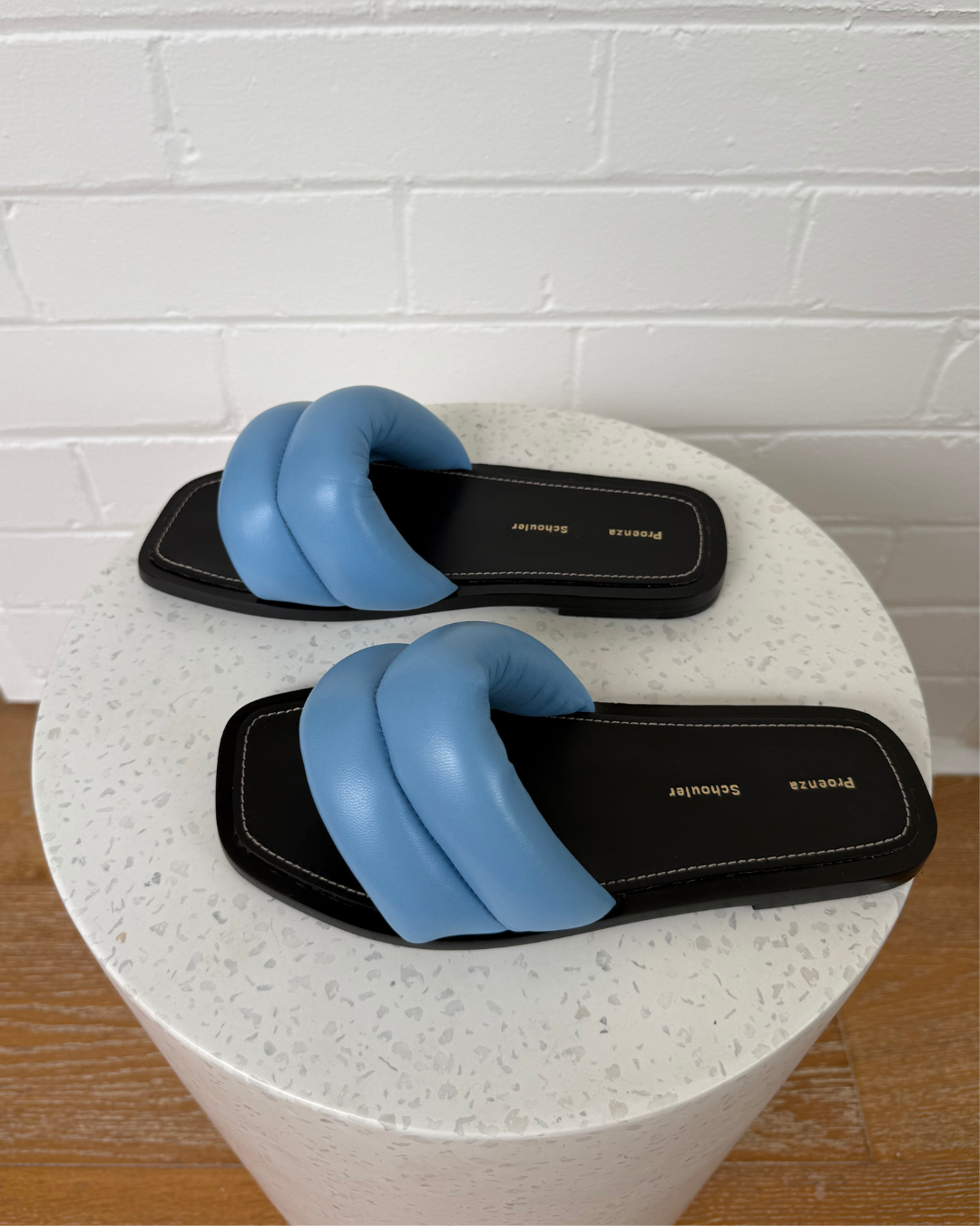 Proenza Schouler Puffy Quilted Leather Slides - Size 38