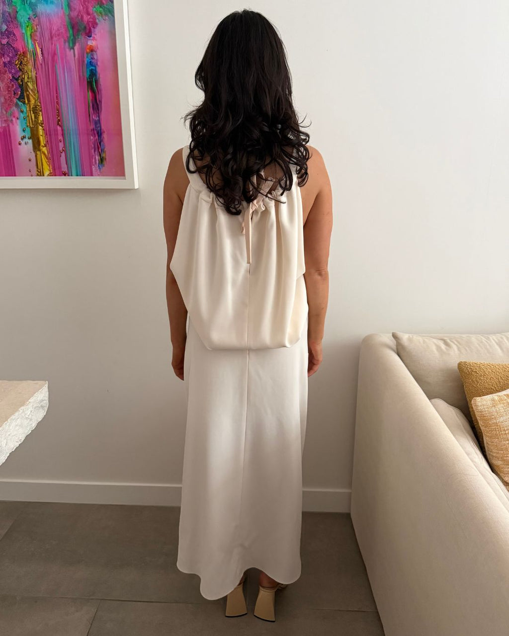 Bianca Spender Crepe Majorca Dress - Size 2 (AU 10)