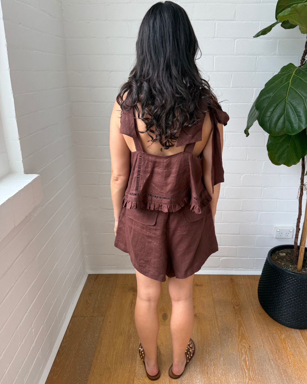 Joslin Adele Linen Top and Short Set - Size 12