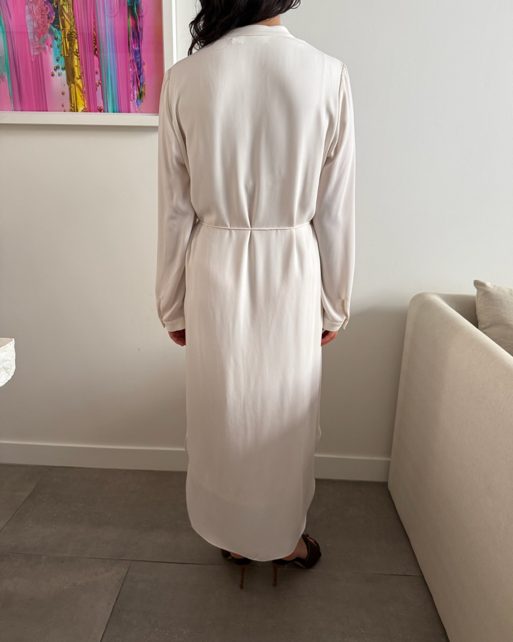 Zimmermann Cream Long Sleeve Dress - Size 2 (AU 10)