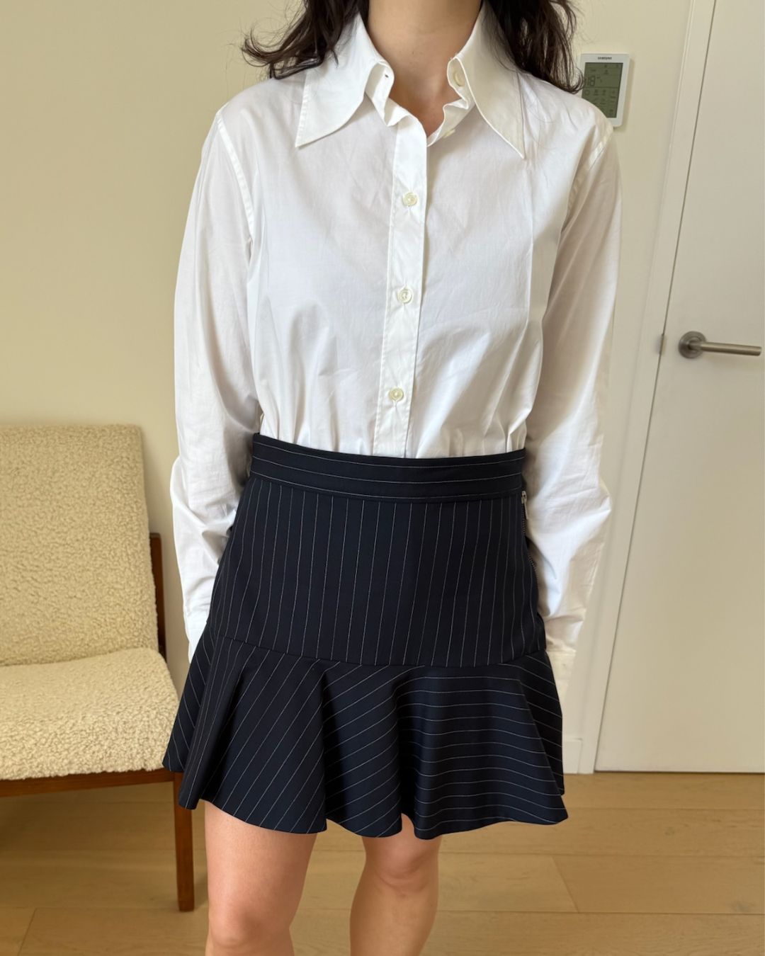 Zadig & Voltaire Joe Striped Wool Skirt - Size 38 (AU 10)