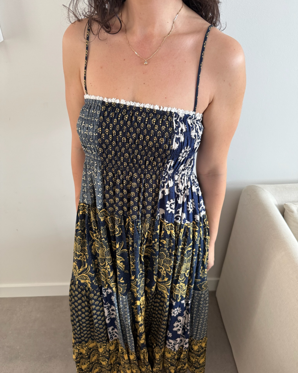Boteh Florimonde Tiered Maxi Dress - Size 1 (AU 8)
