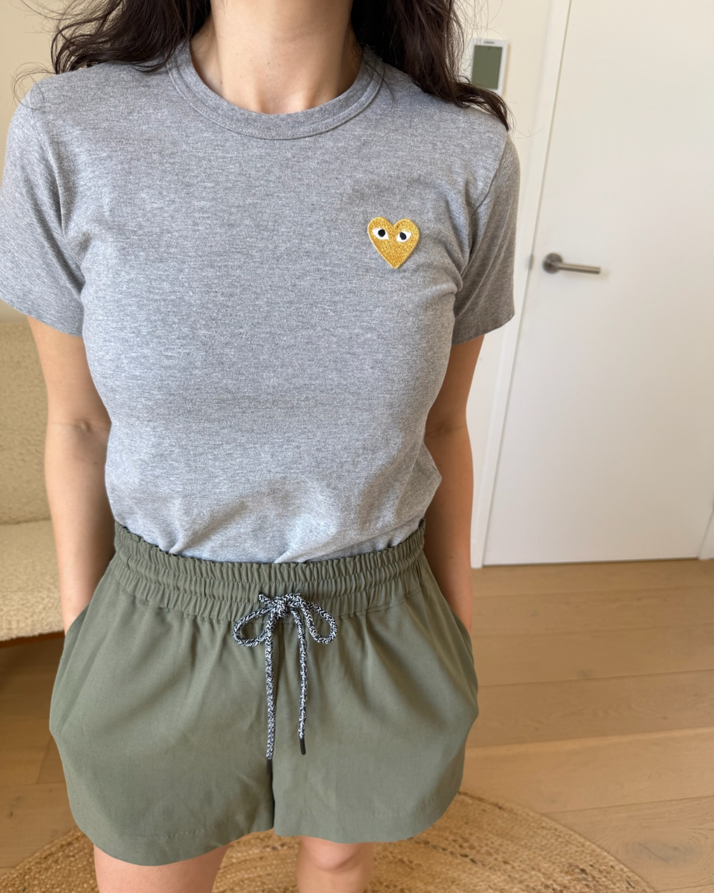 Comme des Garçons Heart Logo T-Shirt - Size Medium