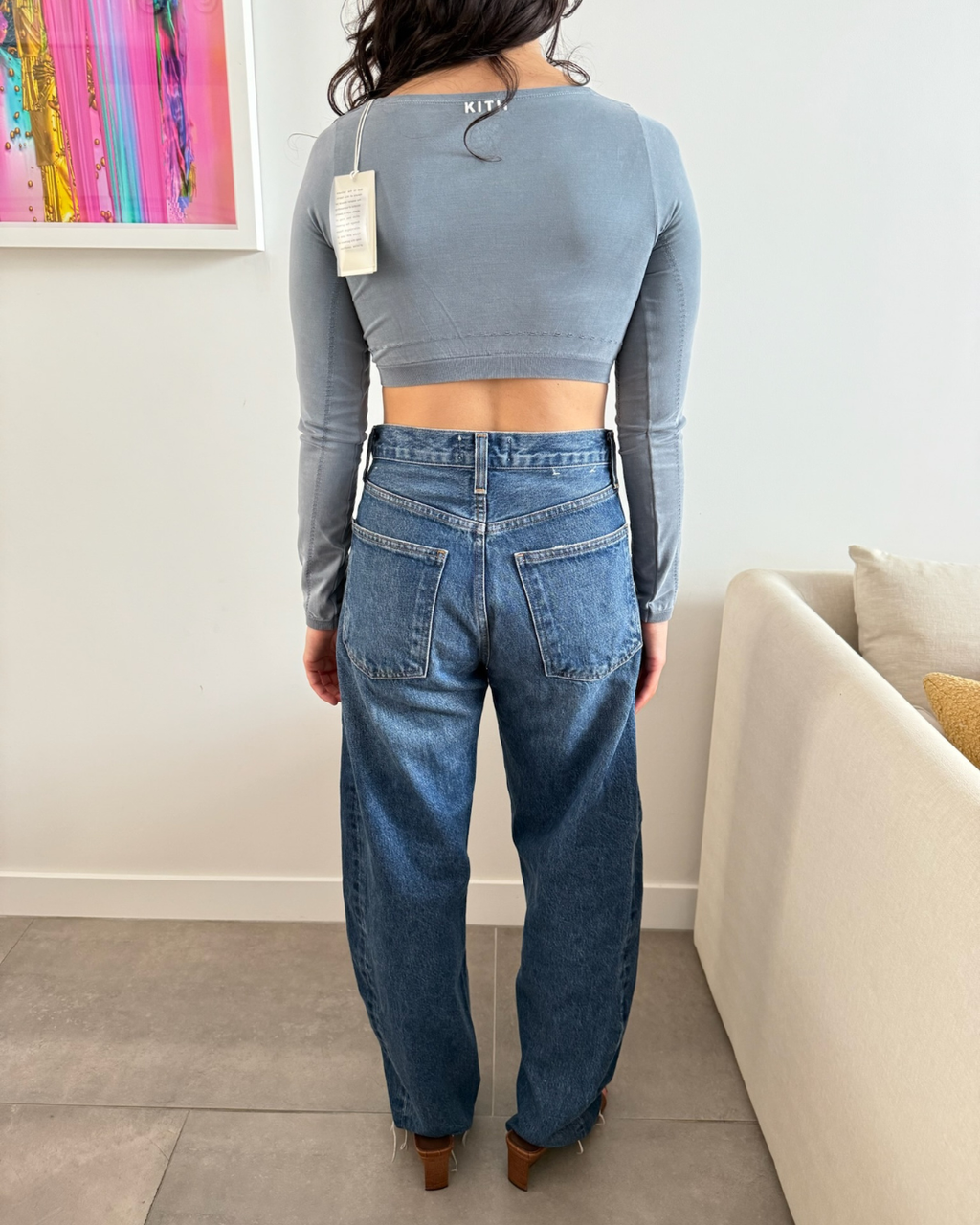 Kith Cadence Pointelle LS Bra Top - Size M/L
