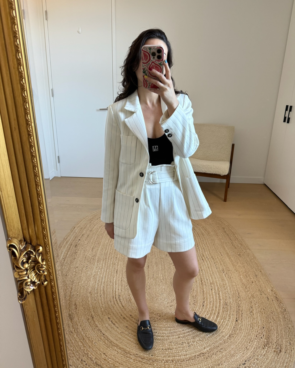 Ganni Pinstripe Suit Set - Size 34 (AU 6-8)