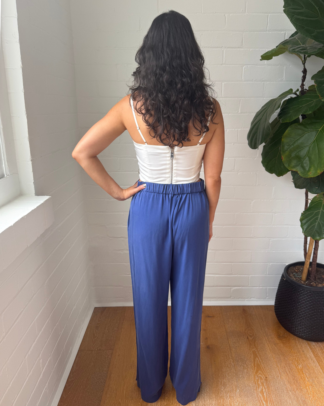 Area Crystal Bow Ruched Crop Top - Size Small