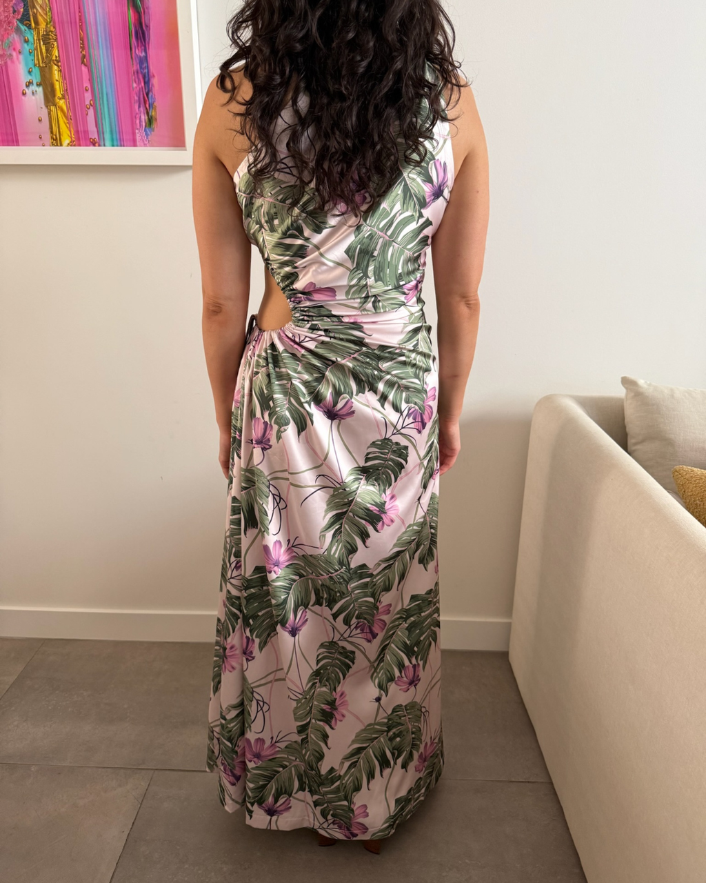 Sonya Moda Nour Palm Dress - Size 8